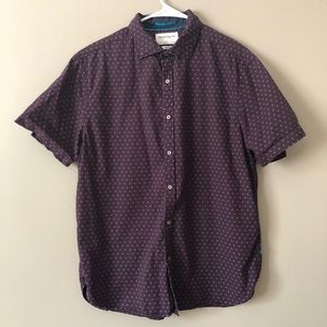 Short Sleeve Button Up Dress Shirt (L)